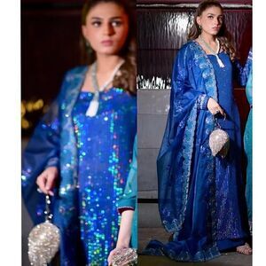 SAHANE SEQUIN PAKISTANI LUXURY DESIGNER WEDDING FORMAL DRESS